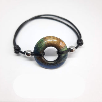 Pulsera Donut Labradorita Azul