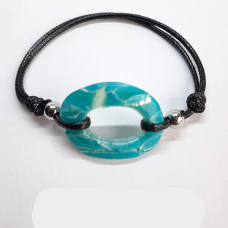 Pulsera Ovalada Aguamarina