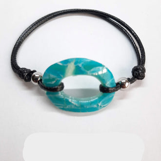 Pulsera Ovalada Aguamarina