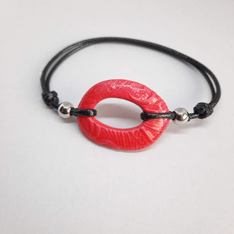 Pulsera Ovalada Roja