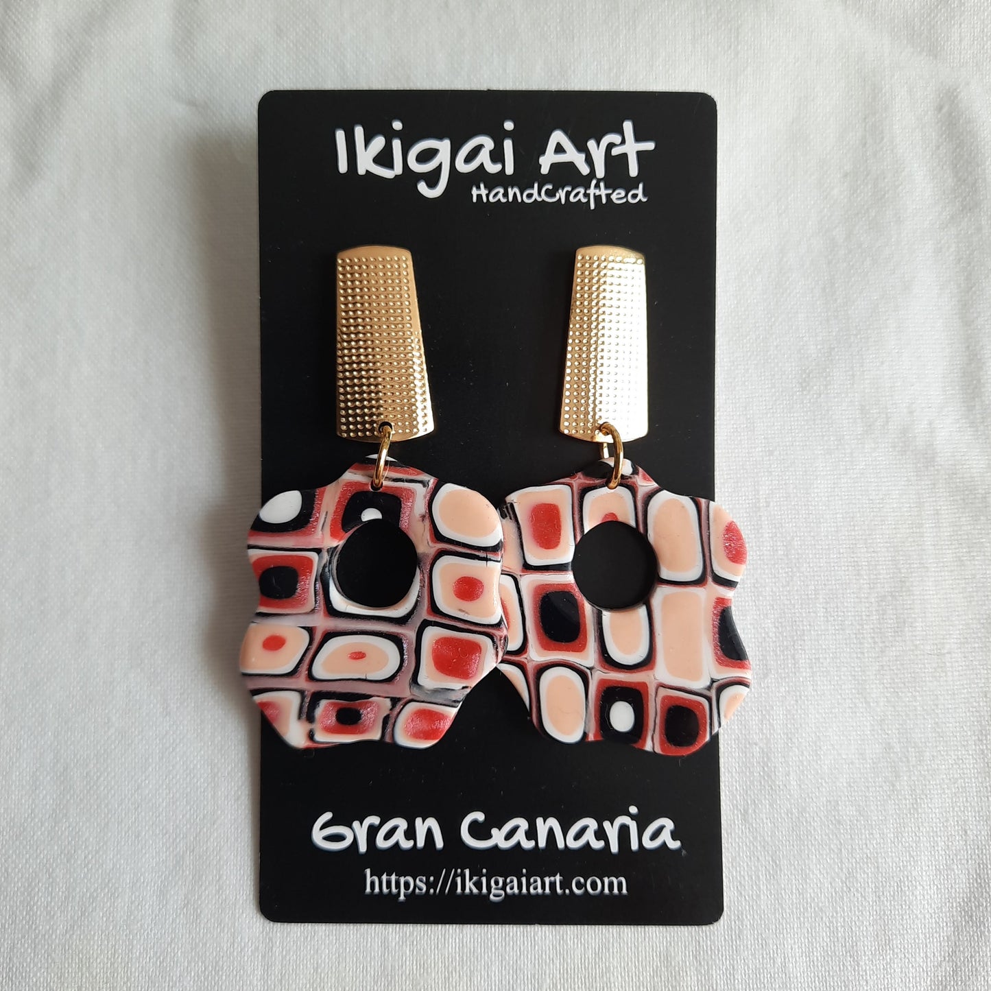 pendientes fantasy melocotón