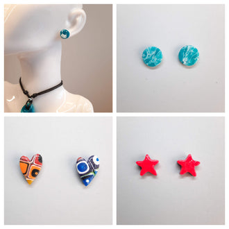 IkigaiArt Bisutería Pendientes de Botón