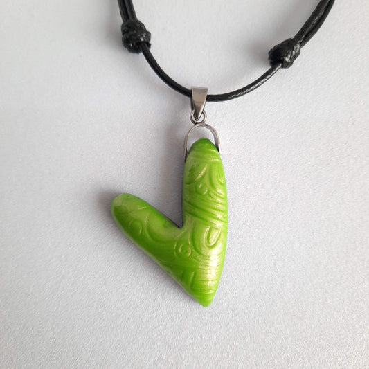 Colgante Corazón Verde Mediano