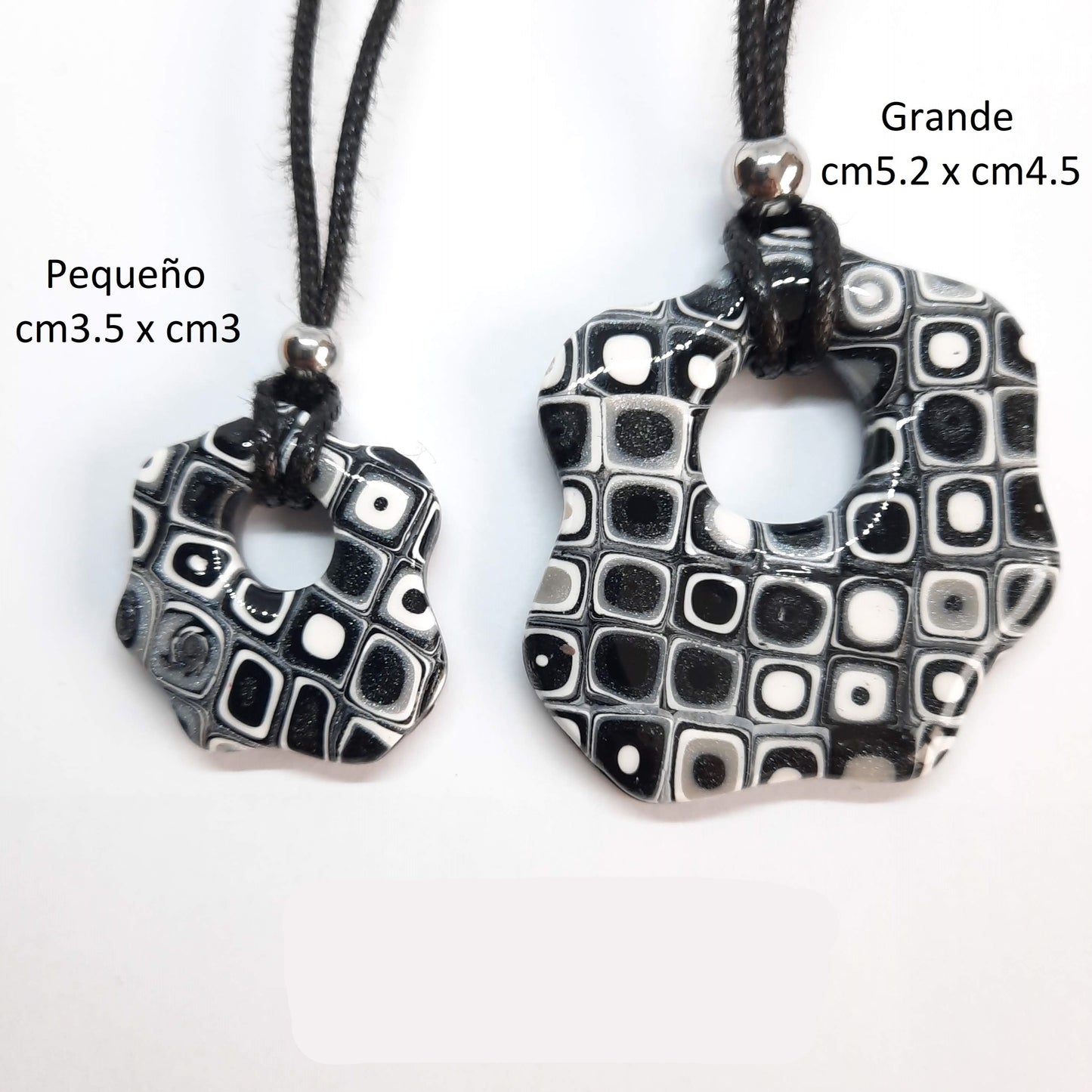 Colgante Fantasy Negro Blanco