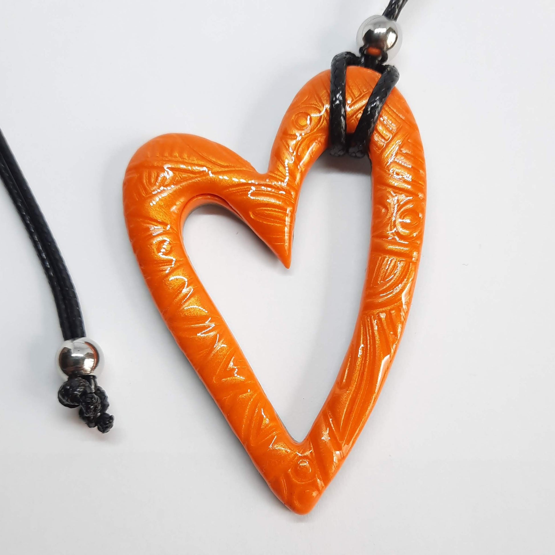 Colgante Corazón Grande Naranja