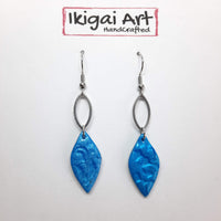 Pendientes Fantasy Azul con Gancho Acero