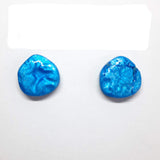 Pendientes Botón Fantasy Azul