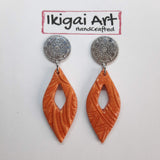 Pendientes Fantasy Herrumbre con Base Acero