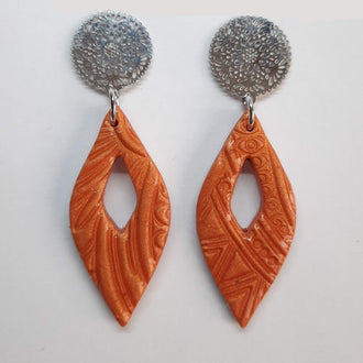 Pendientes Madrid Herrumbre con Base Acero