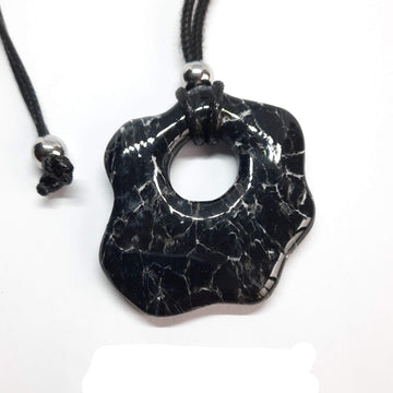 Colgante Nube Grande Negro Mármol