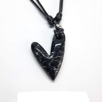 Colgante Corazón Pequeño Negro Mármol