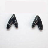 Pendientes Botón Fantasy Negro Mármol