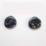 Pendientes Botón Fantasy Negro Mármol