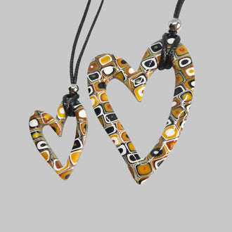 Colgante Corazón Amarillo Antiguo