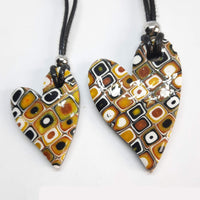 Colgante Corazón Amarillo Antiguo