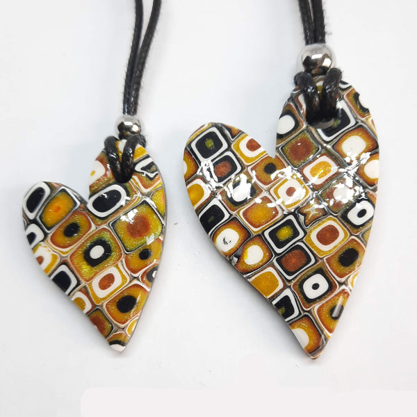 Colgante Corazón Amarillo Antiguo