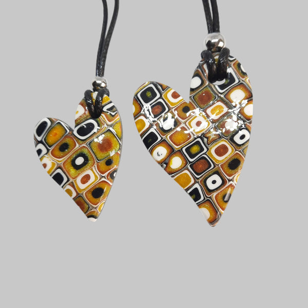 Colgante Corazón Amarillo Antiguo