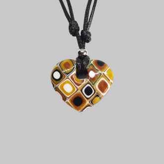 Colgante Corazón Amarillo Antiguo