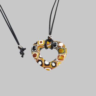 Colgante Corazón Pequeño Amarillo Antiguo