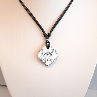 Colgante Cuadrado Pequeño Blanco Mármol