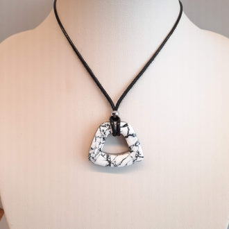 Colgante Trapecio Pequeño Blanco Mármol