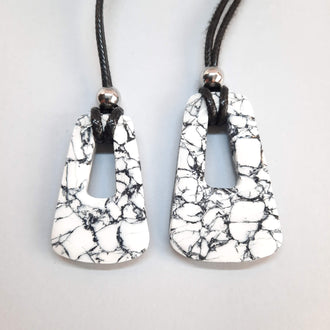 Colgante Trapecio Blanco Mármol