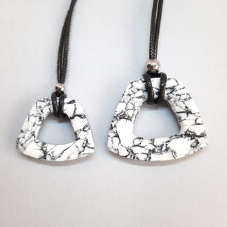 Colgante Trapecio Blanco Mármol