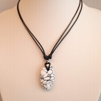 Colgante Ovalado Pequeño Blanco Mármol