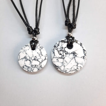 Colgante Redondo Blanco Mármol