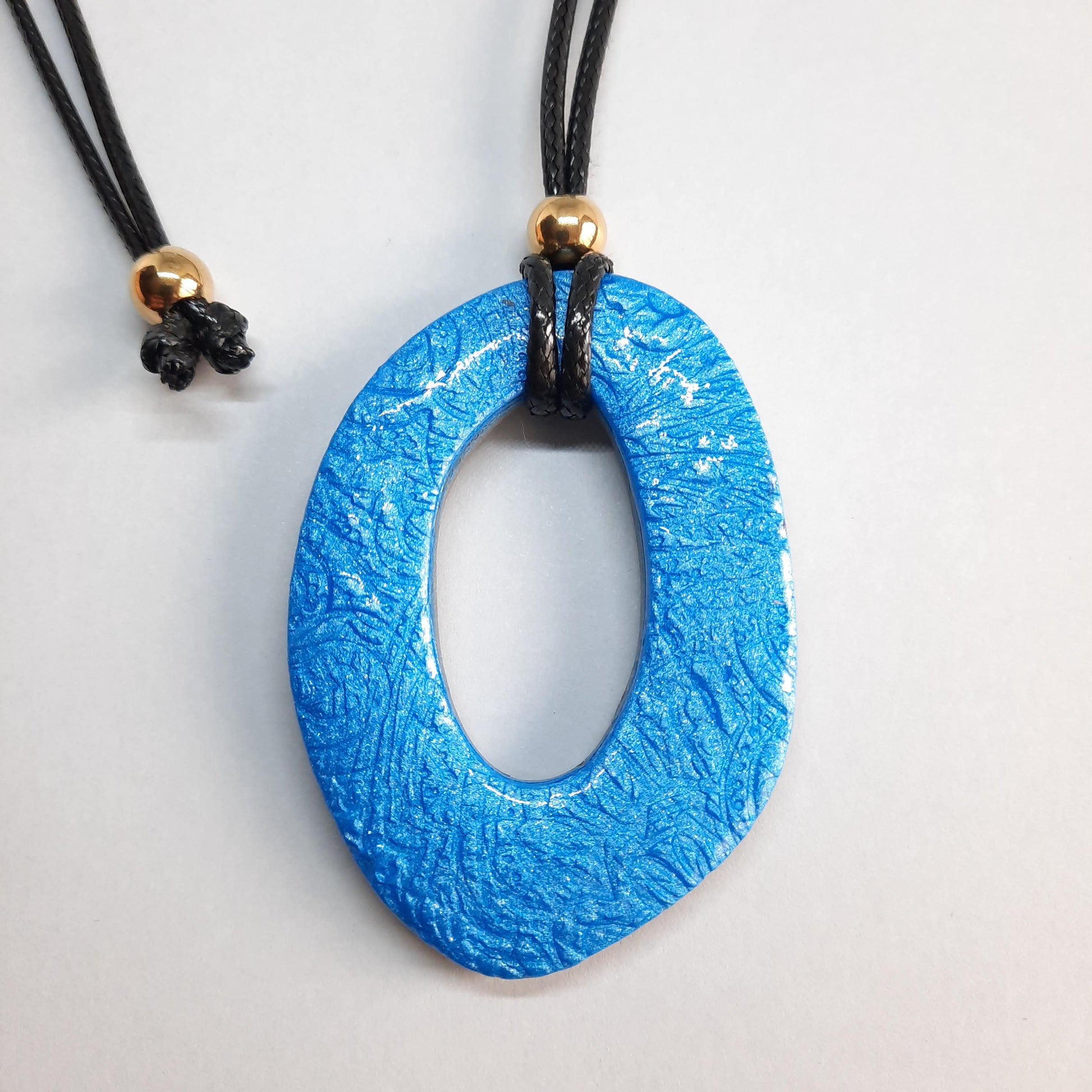 Colgante Ovalado Grande Azul