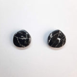 Pendientes Botón Fantasy Negro Mármol