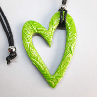 Colgante Corazón Grande Verde