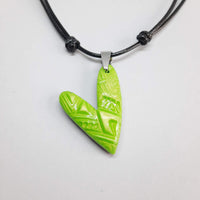 Colgante Corazón Verde Mediano