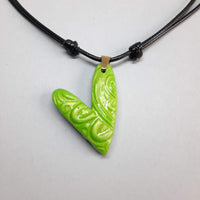 Colgante Corazón Verde Mediano