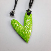 Colgante Corazón Verde Grande