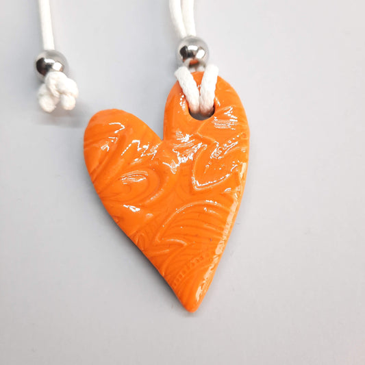 Colgante Corazón Mediano Naranja