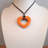 Colgante Corazón Grande Naranja