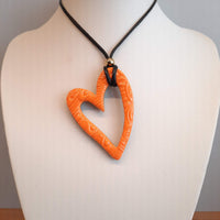 Colgante Corazón Grande Naranja