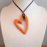 Colgante Corazón Grande Naranja