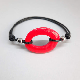 Pulsera Ovalada Rosa Neon