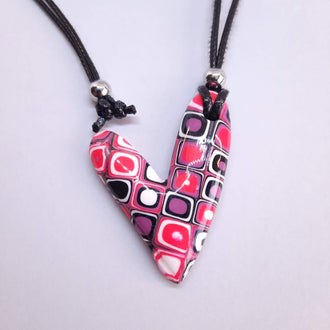 Colgante Corazón Mediano Rosa Verano