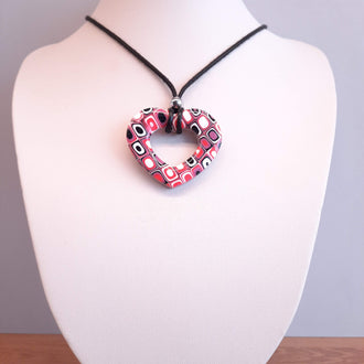 Colgante Corazón Mediano Rosa Verano