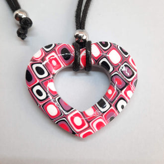 Colgante Corazón Mediano Rosa Verano