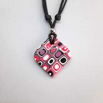 Colgante Cuadrado Pequeño Rosa Verano