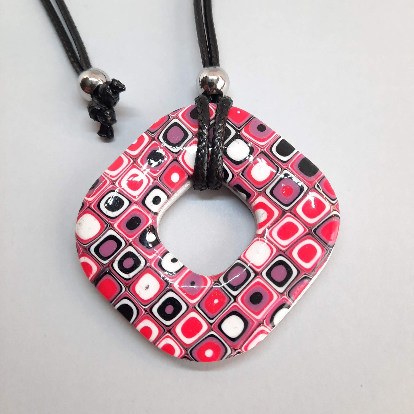 Colgante Donut Cuadrado Grande Rosa Verano