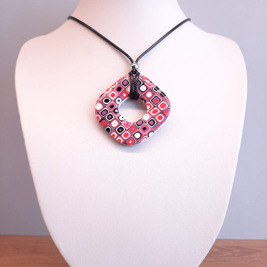 Colgante Donut Cuadrado Grande Rosa Verano
