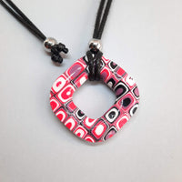 Colgante Donut Cuadrado Mediano Rosa Verano
