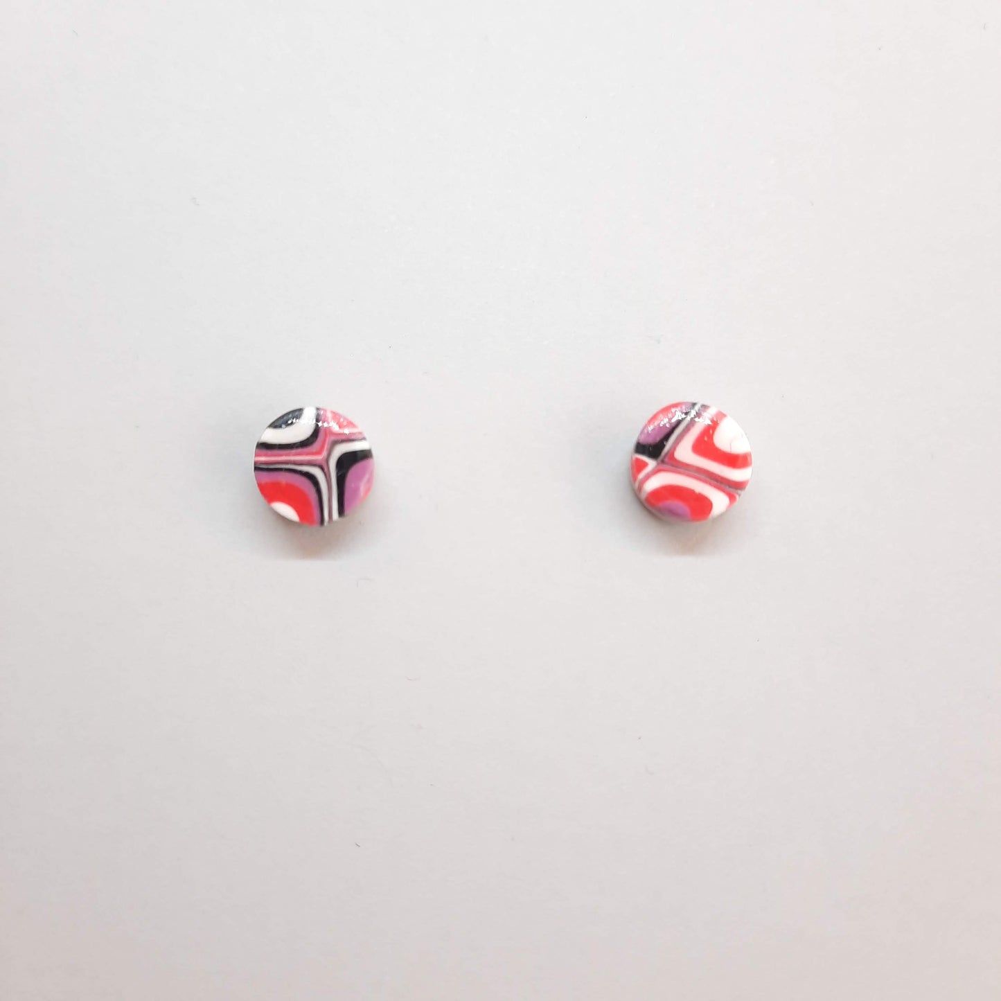 Pendientes Botón Pequeño Redondo Rosa Verano