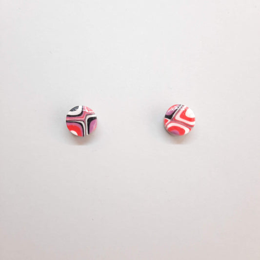 Pendientes Botón Pequeño Redondo Rosa Verano
