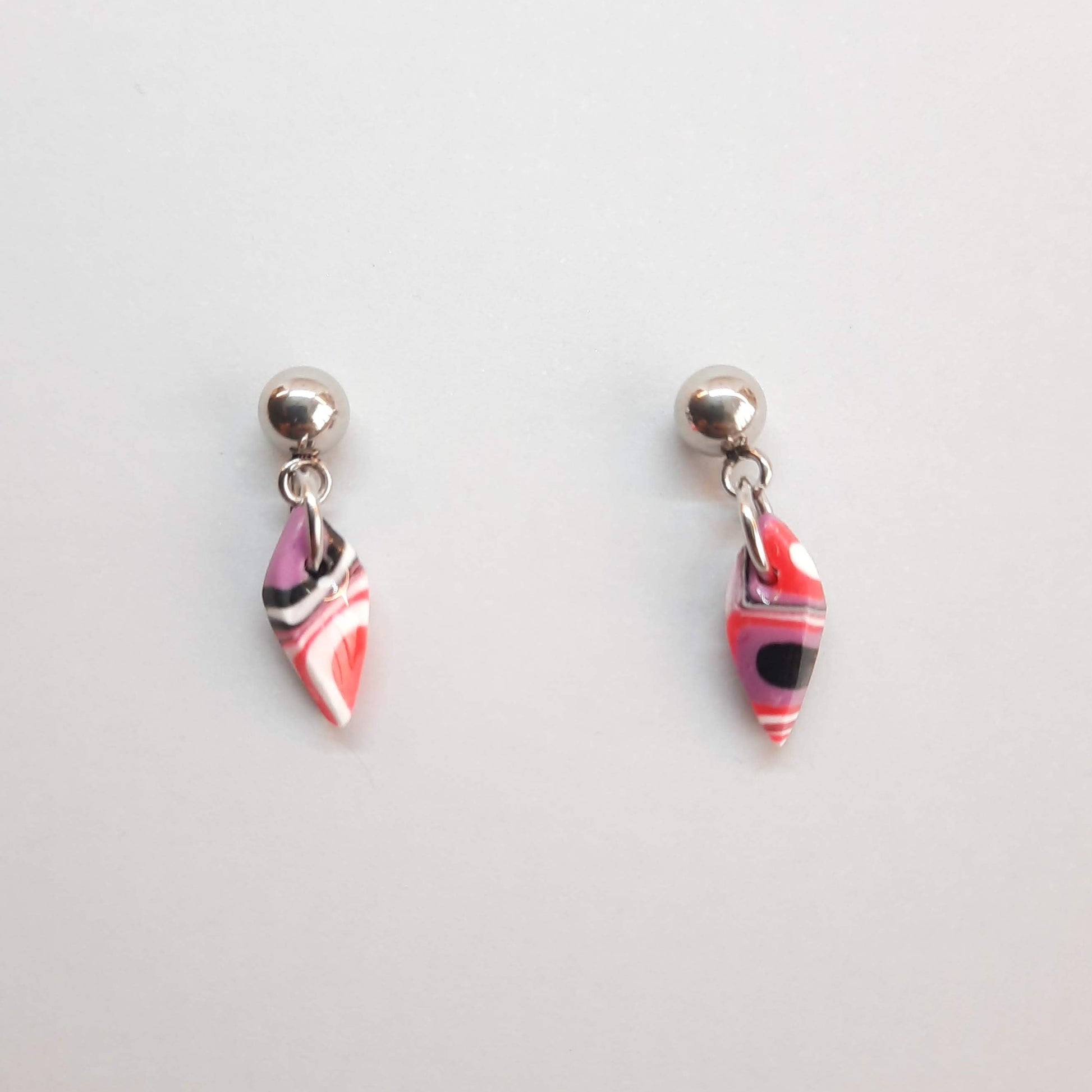 Pendientes Fantasy Rosa Verano con Base Acero